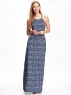 Old Navy Sleeveless Jersey Maxi Dress For Women - Cool Stripe