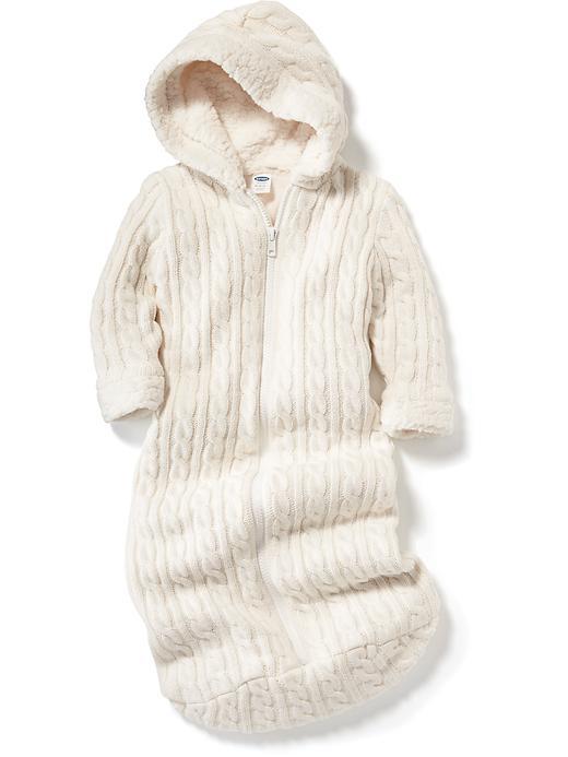 Old Navy Cable Knit Fleece Lined Bundler - Sea Salt