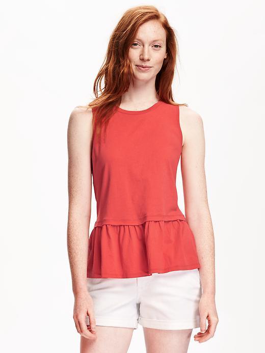 Old Navy Relaxed Peplum Hem Tank For Women - Love Potion