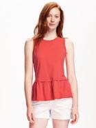 Old Navy Relaxed Peplum Hem Tank For Women - Love Potion