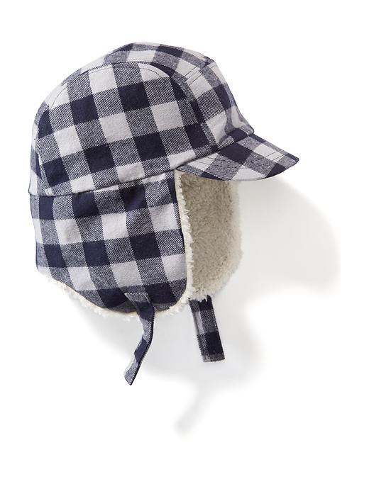 Old Navy Plaid Sherpa Trim Trapper Hat Size L - Plaid 2