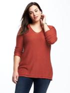 Old Navy Lightweight V Neck Plus - Rusted Earth