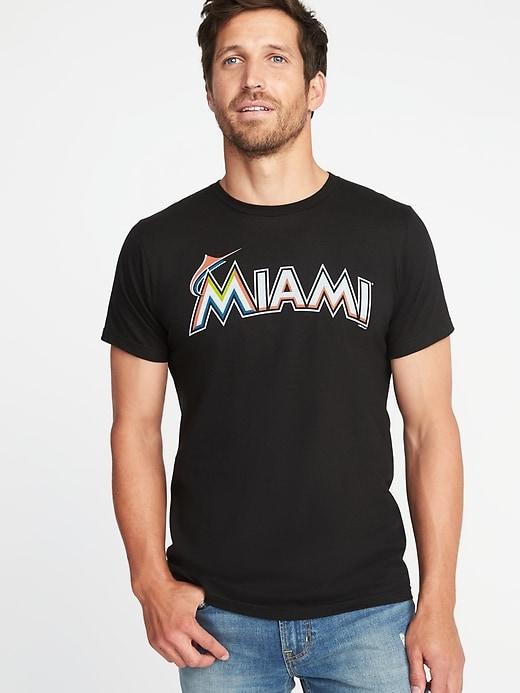 Old Navy Mens Mlb Team Graphic Tee For Men Miami Marlins Size Xl