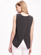 Old Navy Sueded Tulip Back Tee For Women - Black Cat