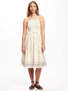 Old Navy Fit & Flare Halter Dress For Women - White