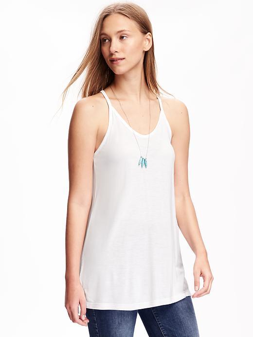 Old Navy Relaxed Lace Back Tee For Women - White