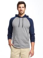 Old Navy Soft Wash Raglan Sleeve Pullover Hoodie For Men - Ink Blue