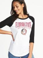 Old Navy Womens College-team 3/4-length Raglan Tee For Women Florida State Size L