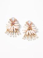 Old Navy Womens Crystal Deco Drop Earrings For Women Light Pink Size One Size