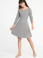 Old Navy Womens Fit & Flare Jersey Dress For Women Heather Gray Size Xs