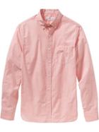 Old Navy Mens Slim Fit Button Front Shirts - Bright Coral