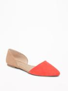Old Navy Womens Sueded D';orsay Flats For Women Bright Coral Size 9