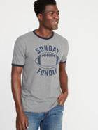 Graphic Soft-washed Ringer Tee For Men