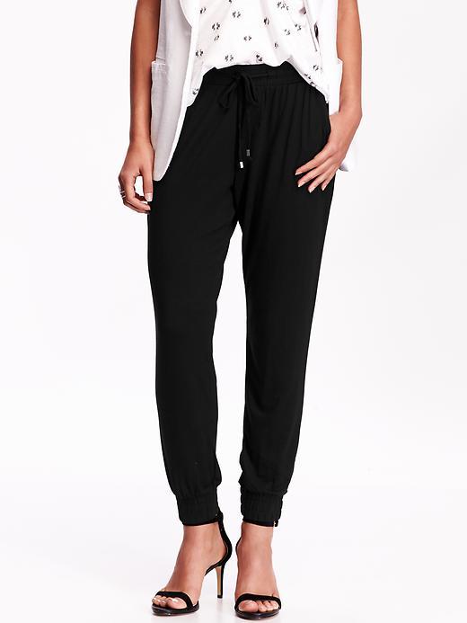 Old Navy Womens Cuffed Soft Pants Size L Tall - Blackjack