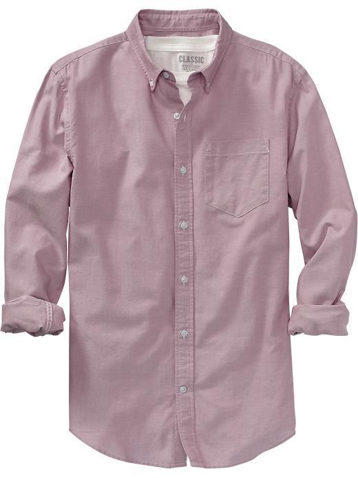 Mens Slim Fit Oxford Shirts Size Xxxl Big - Raspberry Smoothie