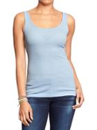 Old Navy Womens Perfect Pop Color Tanks - Isle Blue