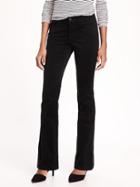 Old Navy Mid Rise Rockstar Cord Bootcut Jeans For Women - Black