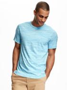 Old Navy Space Dye Crew Neck Tee For Men - Aqua Stone