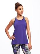 Old Navy Semi Fitted Go Dry Cool Racerback Tank For Women - Purple Rain