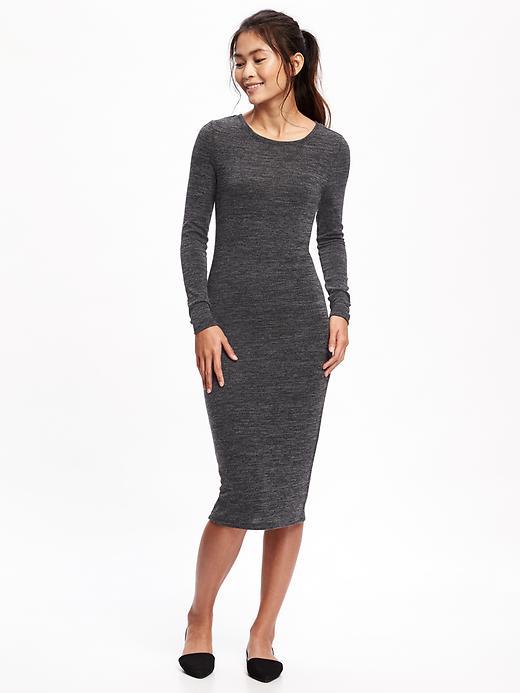 Old Navy Sweater Knit Slim Shift Dress For Women - Heather Grey