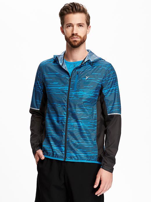 Old Navy Relaxed Lightweight Wind Resistant Running Jacket For Men - Black