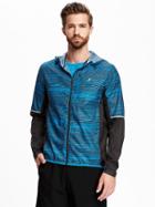 Old Navy Relaxed Lightweight Wind Resistant Running Jacket For Men - Black