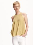 Old Navy High Neck Trapeze Tank For Women - Lime