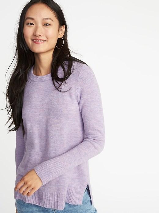 Old Navy Womens Cozy Crew-neck Sweater For Women Lilac Purple Size Xs