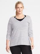 Old Navy Womens Go-dry Crossback Plus-size Top Chrome Gray Size 1x