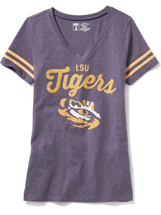 Old Navy College Team Graphic V Neck Tee For Women - Lsu