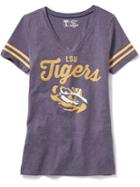 Old Navy College Team Graphic V Neck Tee For Women - Lsu