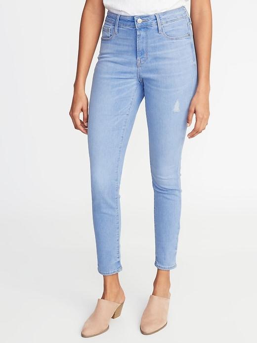 Old Navy Womens High-rise Secret-slim Pockets Distressed Rockstar Super Skinny Jeans For Women Union Size 16