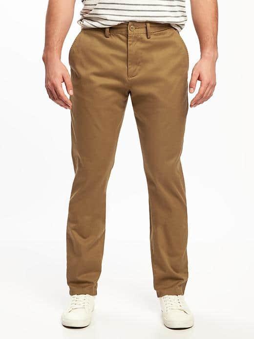 Old Navy Built In Flex Athletic Ultimate Khakis For Men - Bandolier Brown