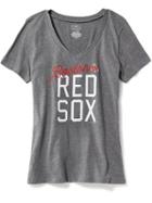 Old Navy Mlb Team V Neck Tee For Women - Boston Red Sox