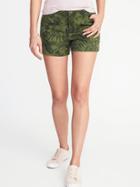Old Navy Womens Pixie Chino Shorts For Women (3 1/2) Olive Leaf Size 8