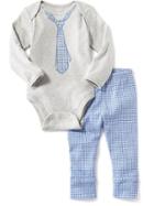 Old Navy Graphic Patterned 2 Piece Set - Blue Tie