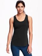 Old Navy Womens Semi Fitted Power Mesh Tank Size L - Blackjack