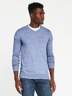 Old Navy V Neck Sweater For Men - Heather Light Blue