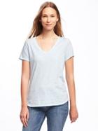 Old Navy Womens Everywear Slub-knit Tee For Women Just Chill Size L