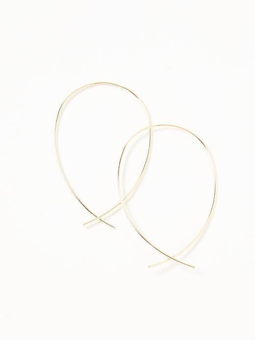 Old Navy Womens Infinity-hoop Earrings For Women Gold Size One Size