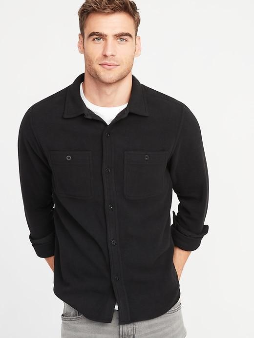 Old Navy Mens Micro Performance Flee Shirt For Men Blackjack Size Xs