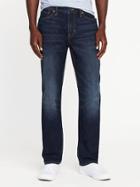 Old Navy Straight Tough Max Built In Flex Jeans For Men - Dark Wash