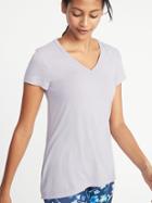 Old Navy Womens V-neck Performance Tee For Women Lilac Size M