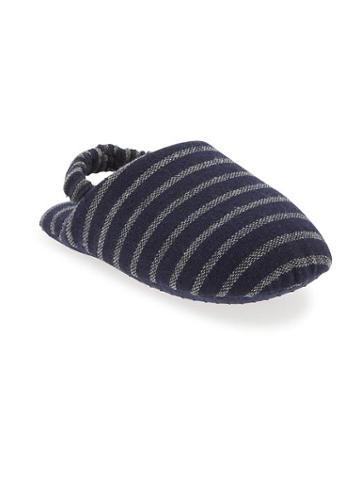 Old Navy Flannel Slippers Size L - Navy Stripe