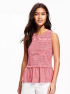 Old Navy Relaxed Peplum Tee For Women - Coral Print