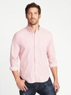Old Navy Mens Regular-fit Built-in Flex Classic Shirt For Men Pink Size Xs