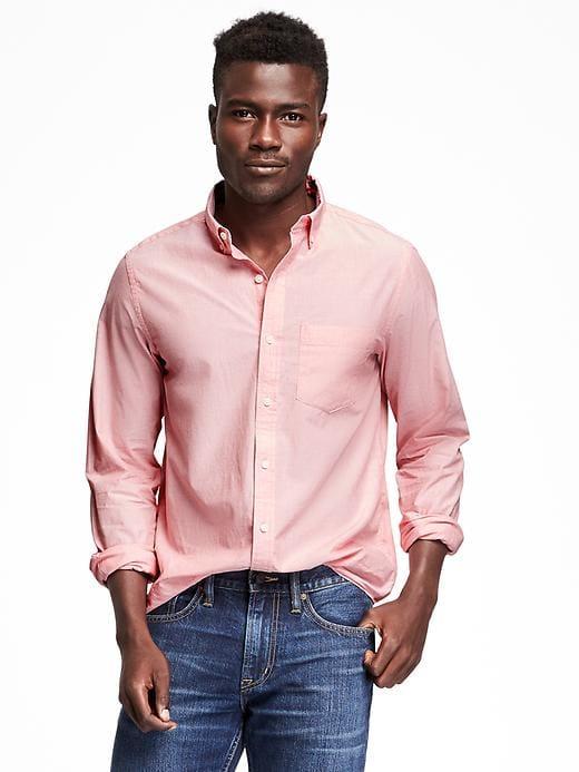 Old Navy Regular Fit Classic Shirt For Men - Apple Guava