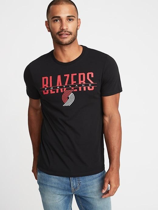 Old Navy Mens Nba Team Graphic Tee For Men Trailblazers Size M