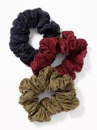 Old Navy Womens Scrunchie Hair-tie 3-pack For Women Olive Through This Size One Size