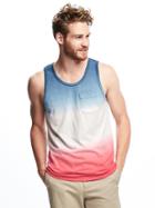 Old Navy Soft Washed Dip Dye Tank For Men - Firecracker